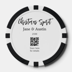 Weihnachtsgeist Ehepaar Name QR Scan Datum Pokerchips