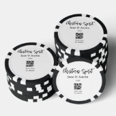 Weihnachtsgeist Ehepaar Name QR Scan Datum Pokerchips (Stapel)