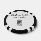 Weihnachtsgeist Ehepaar Name QR Scan Datum Pokerchips (Einzeln)