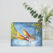 Weihnachtsgeist-Fee-Postkarte Feiertagspostkarte (Stehend Vorderseite)