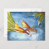 Weihnachtsgeist-Fee-Postkarte Feiertagspostkarte (Vorne/Hinten)