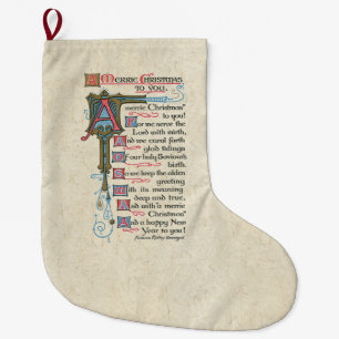 Weihnachtsgeist feiert Strumpf Jesuss Christus Großer Weihnachtsstrumpf