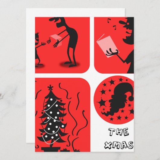 Weihnachtsgeist Feiertagskarte (Vorne/Hinten)