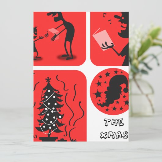 Weihnachtsgeist Feiertagskarte (Stehend Vorderseite)