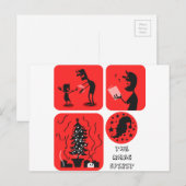 Weihnachtsgeist Feiertagspostkarte (Vorne/Hinten)