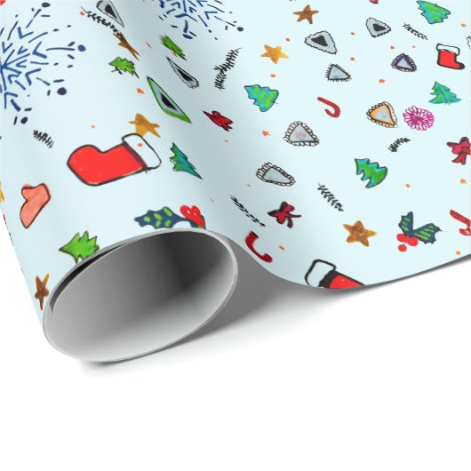 Weihnachtsgeist Geschenkpapier (Rolleneckpunkt)