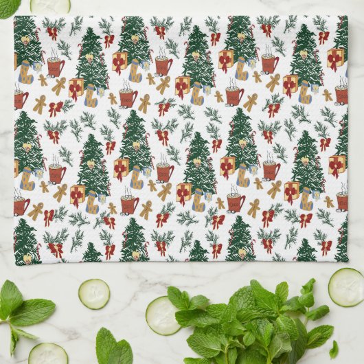 Weihnachtsgeist Geschirrtuch (Gefaltet)