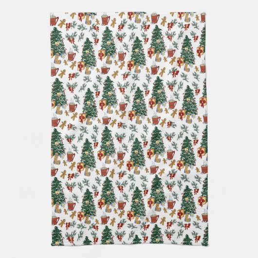 Weihnachtsgeist Geschirrtuch (Vertikal)