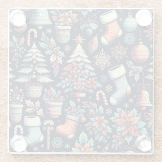 Weihnachtsgeist Glasuntersetzer (Rückseite)