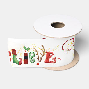 Weihnachtsgeist GLAUBEN Niedlich Satinband