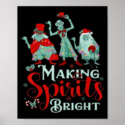 Weihnachtsgeist hell machen Retro-Weihnachtsbewegu Poster (Vorne)