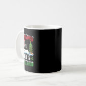 Weihnachtsgeist ist Bluetick Coonhound mit San Kaffeetasse (Vorderseite Links)