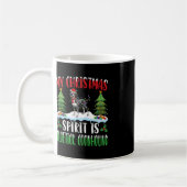Weihnachtsgeist ist Bluetick Coonhound mit San Kaffeetasse (Links)