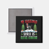 Weihnachtsgeist ist Bluetick Coonhound mit San Magnet (Vorderseite/Rückseite)