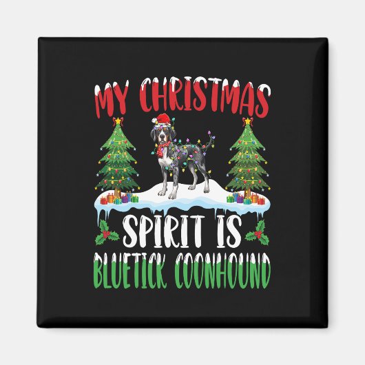 Weihnachtsgeist ist Bluetick Coonhound mit San Magnet (Vorne)