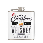 Weihnachtsgeist ist Whiskey Bourbon Xmas Geschenk Flachmann (Vorderseite)