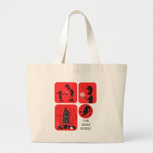 Weihnachtsgeist Jumbo Stoffbeutel (Vorne)