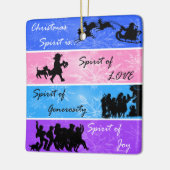 Weihnachtsgeist Keramikornament (Links)