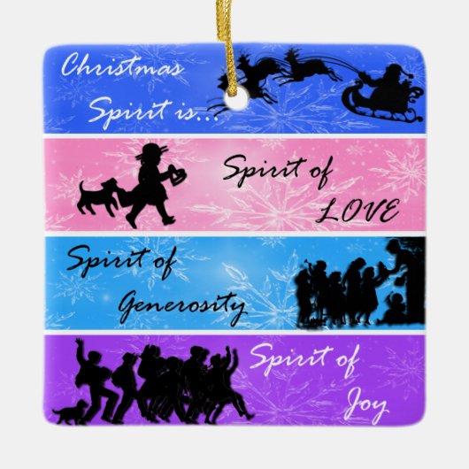 Weihnachtsgeist Keramikornament (Vorderseite)