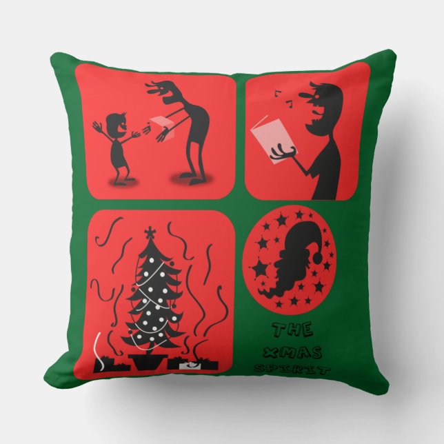 Weihnachtsgeist Kissen (Vorderseite)