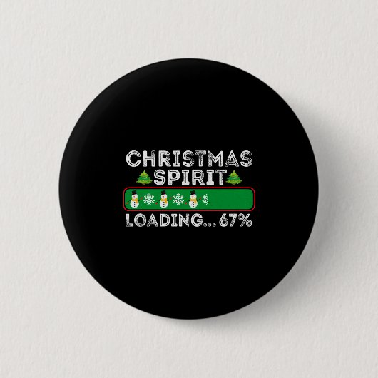 Weihnachtsgeist lädt 67 Six Seven Meme Lustig S Button (Vorderseite)