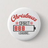 Weihnachtsgeist Loading Funny Holiday Button (Vorderseite)