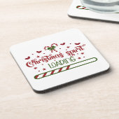 Weihnachtsgeist Loading Funny Holiday Getränkeuntersetzer (Linke Seite)
