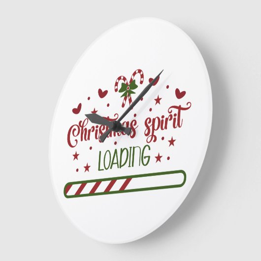 Weihnachtsgeist Loading Funny Holiday Große Wanduhr (Winkel)