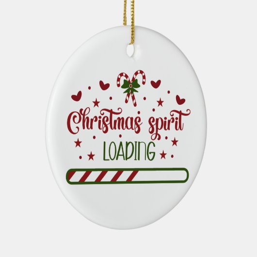Weihnachtsgeist Loading Funny Holiday Keramik Ornament (Rechts)