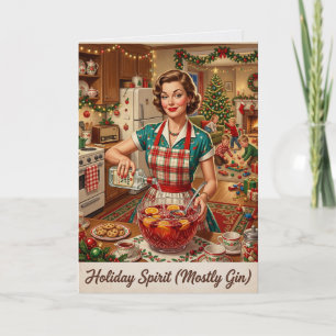 Weihnachtsgeist meist Gin Vintage Karte