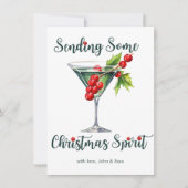 Weihnachtsgeist mit Cranberries senden Karte (Vorderseite)