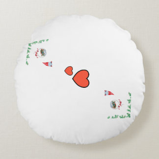 Weihnachtsgeist mit Gnome Rundes Kissen
