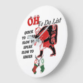 Weihnachtsgeist Schnell zur Zornliste Große Wanduhr (Winkel)