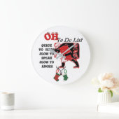 Weihnachtsgeist Schnell zur Zornliste Große Wanduhr (Zuhause)