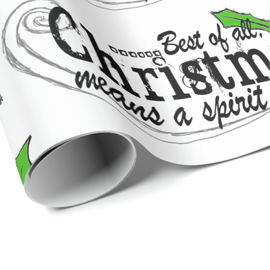 Weihnachtsgeist und Liebe Geschenkpapier (Rolleneckpunkt)