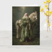 Weihnachtsgeist, Weihnachten mit Pferdeschlittenka Karte (Gelbe Blume)