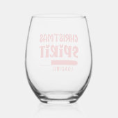 Weihnachtsgeist Weinglas Ohne Stiel (Rückseite)