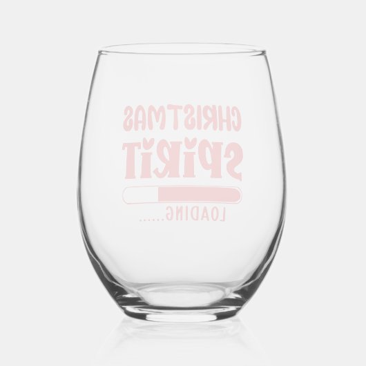 Weihnachtsgeist Weinglas Ohne Stiel (Rückseite)