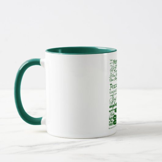 Weihnachtsgeister Abstrakte Baumart W/Text Typogra Tasse (Links)