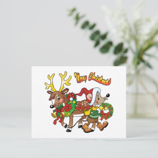 Weihnachtsgeister Feiertagspostkarte (Stehend Vorderseite)