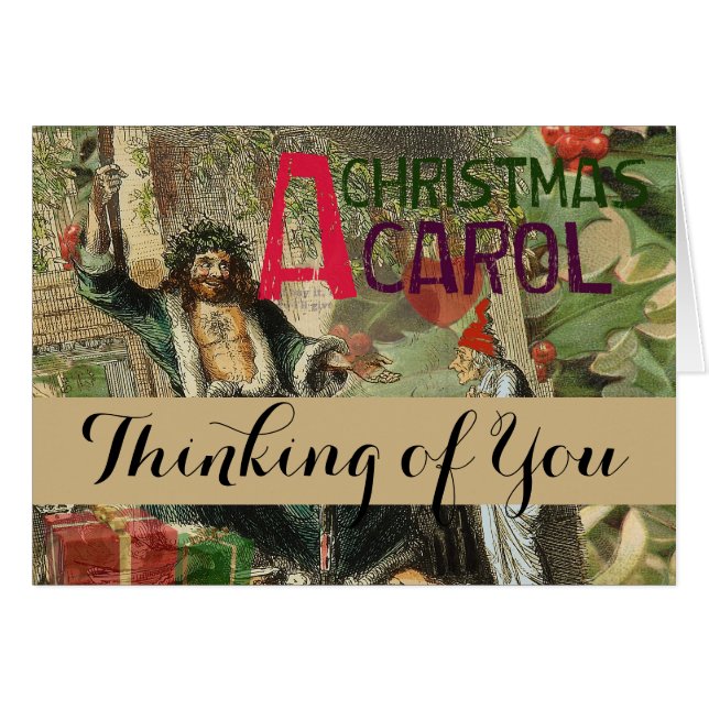 Weihnachtsgeister Gegenwart Illustration Scrooge (Vorderseite (Horizontal))