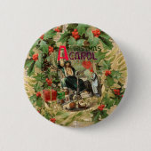 Weihnachtsgeister Gegenwart Illustration Scrooge Button (Vorderseite)