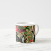 Weihnachtsgeister Gegenwart Illustration Scrooge Espressotasse (Vorderseite Rechts)