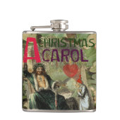 Weihnachtsgeister Gegenwart Illustration Scrooge Flachmann (Vorderseite)