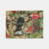 Weihnachtsgeister Gegenwart Illustration Scrooge Fleecedecke (Vorderseite (Horizontal))