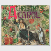 Weihnachtsgeister Gegenwart Illustration Scrooge Geschenkpapier (Flach)