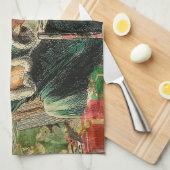 Weihnachtsgeister Gegenwart Illustration Scrooge Geschirrtuch (Viertel Falte)