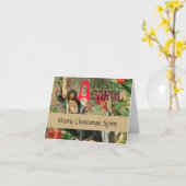 Weihnachtsgeister Gegenwart Illustration Scrooge Karte (Gelbe Blume)