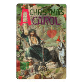 Weihnachtsgeister Gegenwart Illustration Scrooge Mini Klemmbrett (Rückseite)