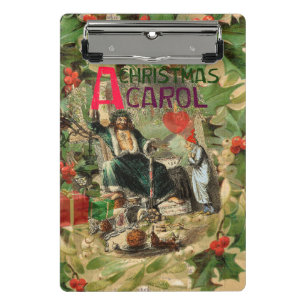 Weihnachtsgeister Gegenwart Illustration Scrooge Mini Klemmbrett
